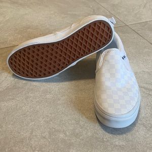 Girl’s White Vans LIKE NEW